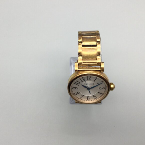 Coach Madison Watch Women 36mm Gold Tone New Battery 7" - Picture 3 of 13
